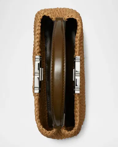Tory Burch Eleanor Mini Hand-Crocheted Raffia Satchel Bag | Thumbnail 2 Tory Burch Eleanor Mini Hand-Crocheted Raffia Satchel Bag | Thumbnail 2