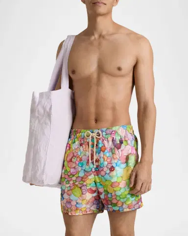 Vilebrequin x Fabrice Hyber Men's Multi-Bubbles Swim Shorts | Thumbnail 2 Vilebrequin x Fabrice Hyber Men's Multi-Bubbles Swim Shorts | Thumbnail 2