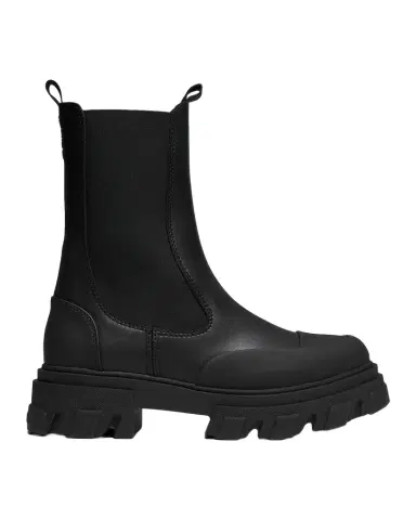 Ganni Cleated Leather Mid Chelsea Boots | Thumbnail 1