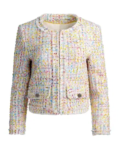 ALICE + OLIVIA Landon Tweed Cropped Jacket | Thumbnail 1