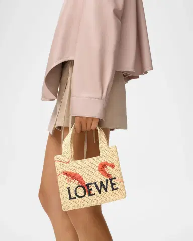 Loewe x Paula's Ibiza Shrimp-Embroidered Raffia Tote Bag | Thumbnail 2 Loewe x Paula's Ibiza Shrimp-Embroidered Raffia Tote Bag | Thumbnail 2