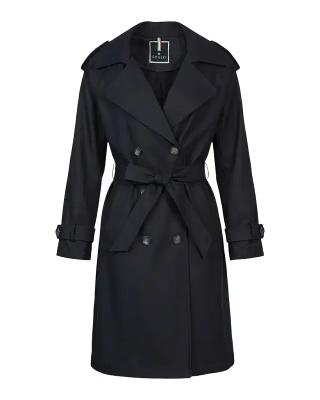 Wool Belted Double-Breasted Trench Coat