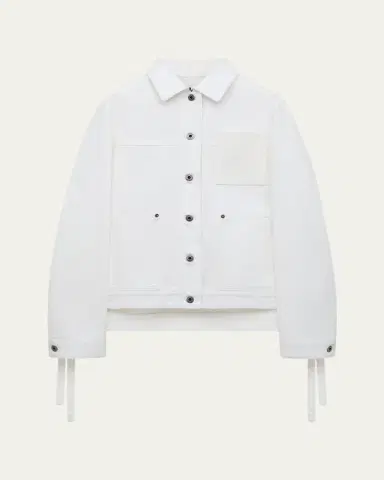 LOEWE x Paula's Ibiza Leather-Pocket Denim Workwear Jacket | Thumbnail 5