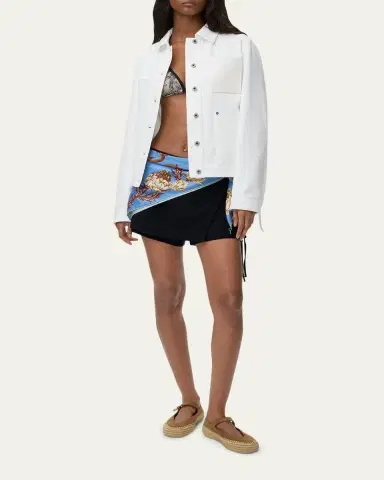 LOEWE x Paula's Ibiza Leather-Pocket Denim Workwear Jacket | Thumbnail 6