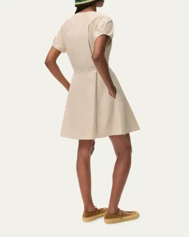 Loewe x Paula's Ibiza Anagram Puff-Sleeve Pleated Mini Shirtdress | Thumbnail 5 Loewe x Paula's Ibiza Anagram Puff-Sleeve Pleated Mini Shirtdress | Thumbnail 5
