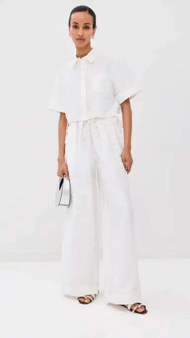 Simkhai Ryett Cropped Button Down Shirt | Thumbnail 5 Simkhai Ryett Cropped Button Down Shirt | Thumbnail 5