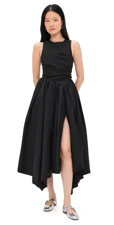 MSGM Sleeveless Maxi Dress Black | Thumbnail 1