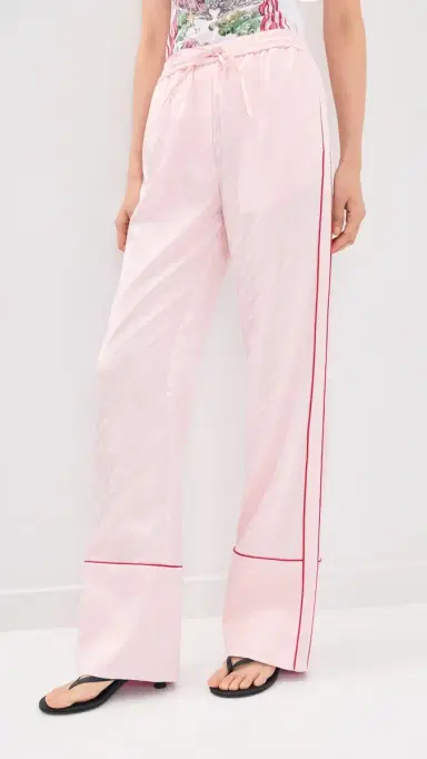Off-White Satin Pajama Pants Soft | Thumbnail 2 Off-White Satin Pajama Pants Soft | Thumbnail 2