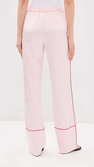 Off-White Satin Pajama Pants Soft | Thumbnail 3 Off-White Satin Pajama Pants Soft | Thumbnail 3