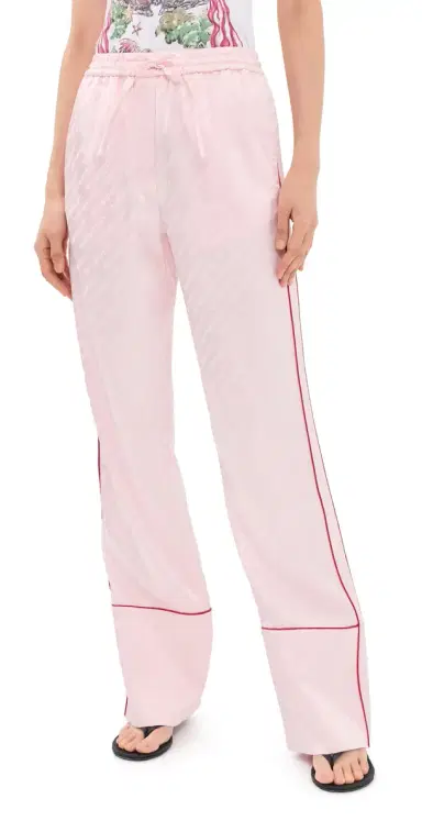 Off-White Satin Pajama Pants Soft | Thumbnail 1 Off-White Satin Pajama Pants Soft | Thumbnail 1