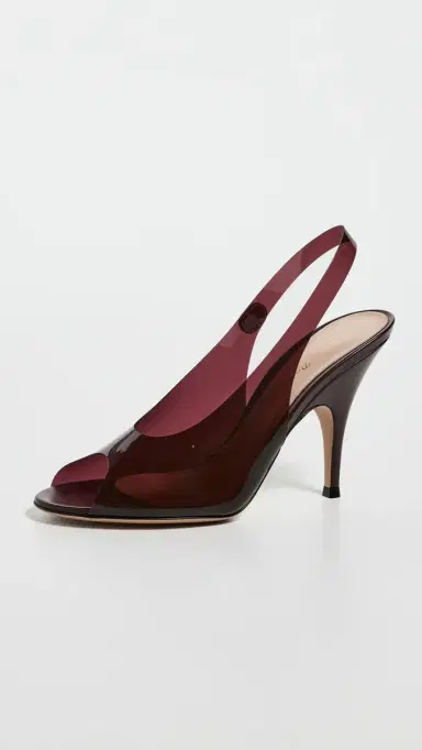 Gianvito Rossi Glass + Vitello Heels Bourgogne/Royale 39 | Thumbnail 2