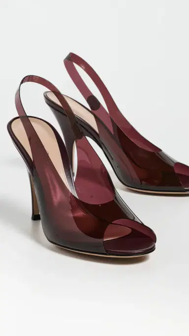 Gianvito Rossi Glass + Vitello Heels Bourgogne/Royale 39 | Thumbnail 5
