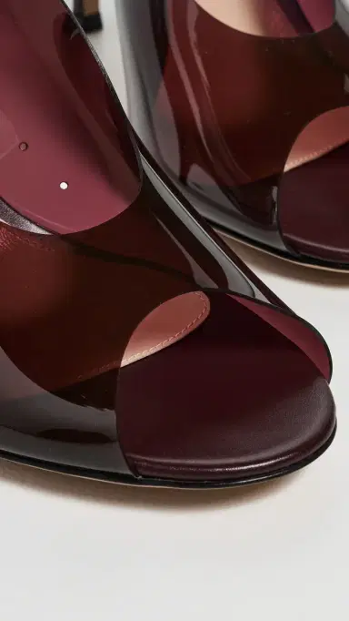 Gianvito Rossi Glass + Vitello Heels Bourgogne/Royale 39 | Thumbnail 6