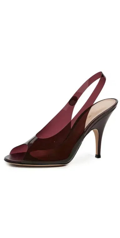 Gianvito Rossi Glass + Vitello Heels Bourgogne/Royale 39 | Thumbnail 1