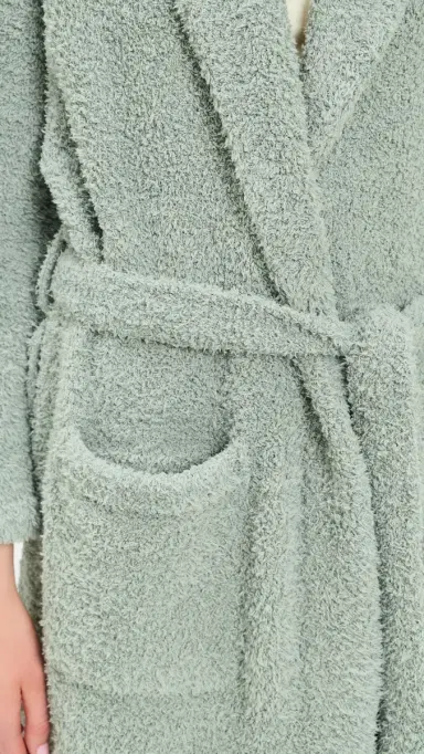 Barefoot Dreams CozyChic Adult Robe Wave | Thumbnail 6 Barefoot Dreams CozyChic Adult Robe Wave | Thumbnail 6