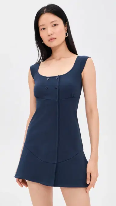 Peachy Den Joni Button Dress Navy | Thumbnail 2 Peachy Den Joni Button Dress Navy | Thumbnail 2