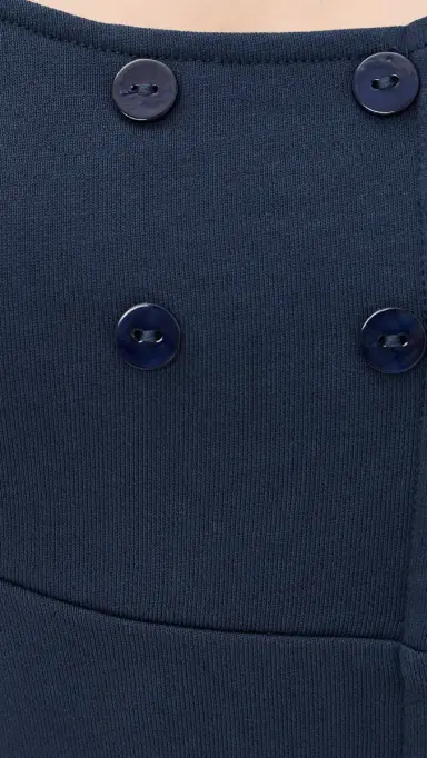 Peachy Den Joni Button Dress Navy | Thumbnail 6 Peachy Den Joni Button Dress Navy | Thumbnail 6