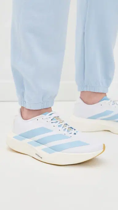 Adidas Adizero EVO SL Sneakers White/Clear Blue/Matte Gold 5 | Thumbnail 3