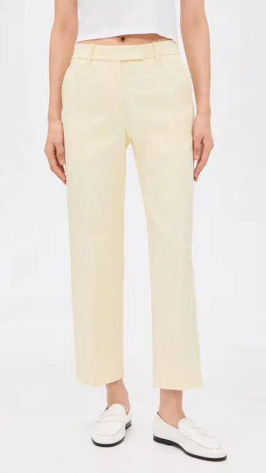 RENGGLI Cotton Twill Tailored Trousers Buttercream 6 | Thumbnail 2