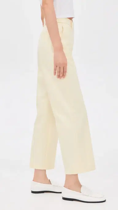 RENGGLI Cotton Twill Tailored Trousers Buttercream 6 | Thumbnail 4