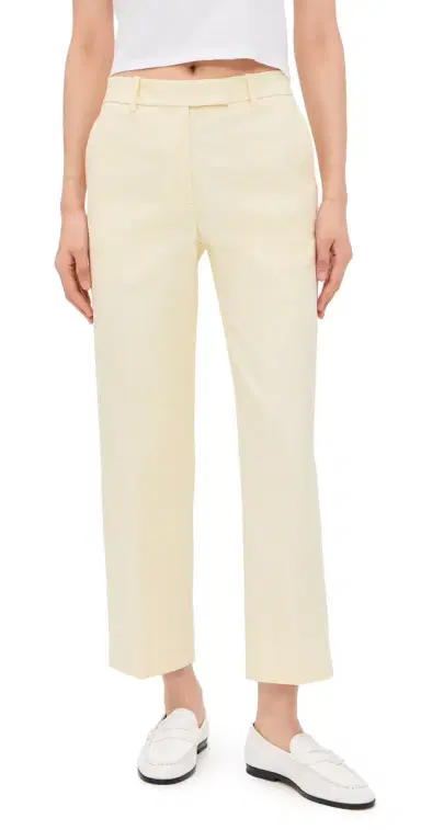 RENGGLI Cotton Twill Tailored Trousers Buttercream 6 | Thumbnail 1