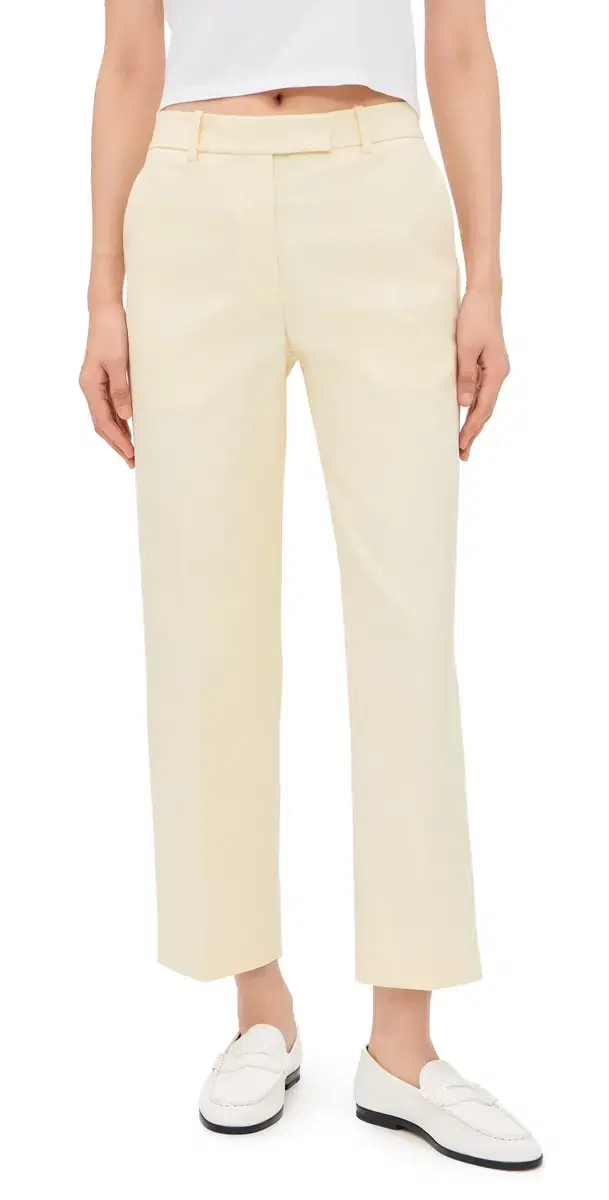 Renggli Cotton Twill Tailored Trousers Buttercream