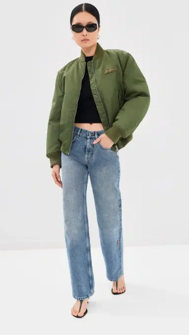 Off-White Embroidered Nylon Bomber Jacket Beech | Thumbnail 5
