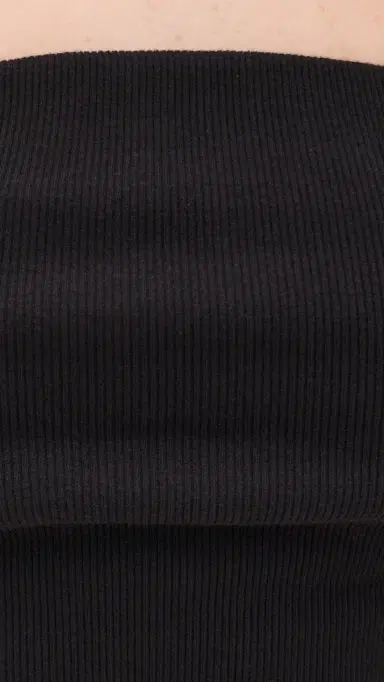Enza Costa Cotton Rib Bandeau Top Black | Thumbnail 6