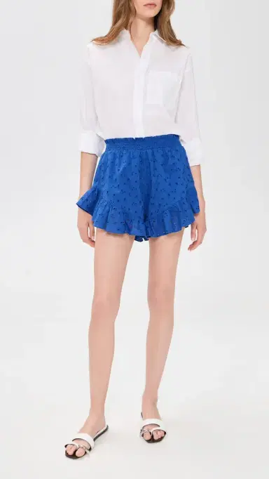 Playa Lucila Ruffle Shorts Blue L | Thumbnail 5