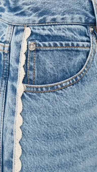 FRAME The Crochet Bow Crop Jeans Aura | Thumbnail 6 FRAME The Crochet Bow Crop Jeans Aura | Thumbnail 6