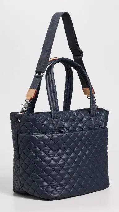 MZ Wallace Medium Metro Deluxe Tote Bag Navy One Size | Thumbnail 4