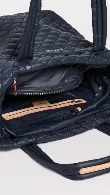 MZ Wallace Medium Metro Deluxe Tote Bag Navy One Size | Thumbnail 6
