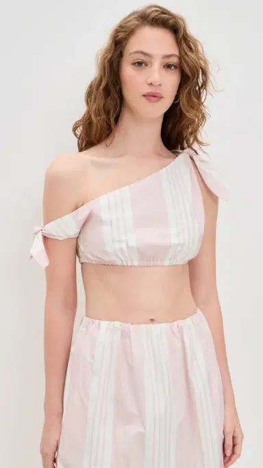 POSSE Rosie Tie Top Pink tripe | Thumbnail 2