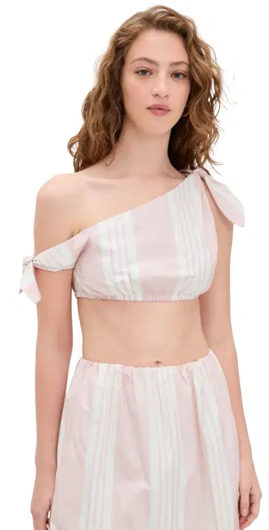 POSSE Rosie Tie Top Pink tripe | Thumbnail 1
