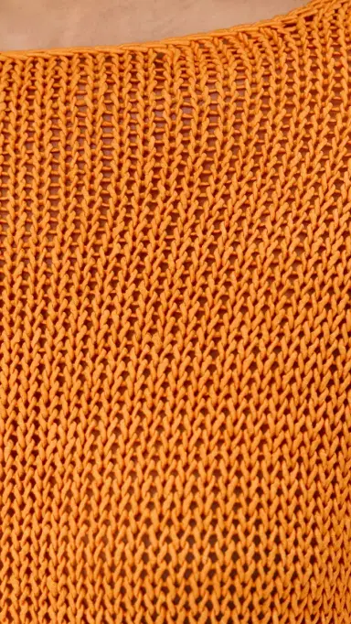 Vince Coated Cotton Pullover Tangerine | Thumbnail 6