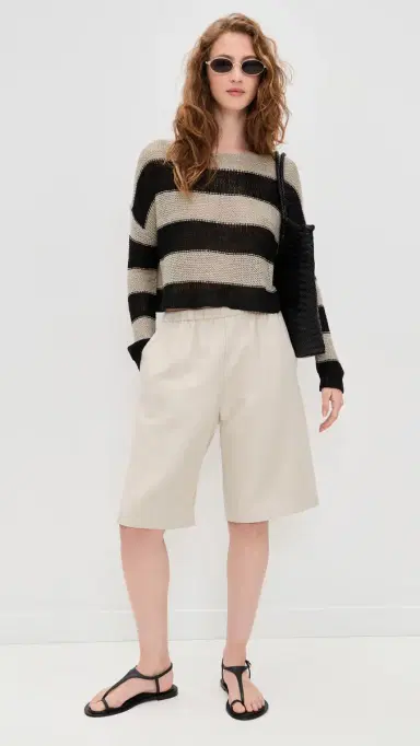 ENZA COSTA Stripe Linen Bateau Sweater | Thumbnail 5 ENZA COSTA Stripe Linen Bateau Sweater | Thumbnail 5