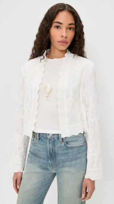 Arianne Elmy Embroidered Jacket White S | Thumbnail 2 Arianne Elmy Embroidered Jacket White S | Thumbnail 2