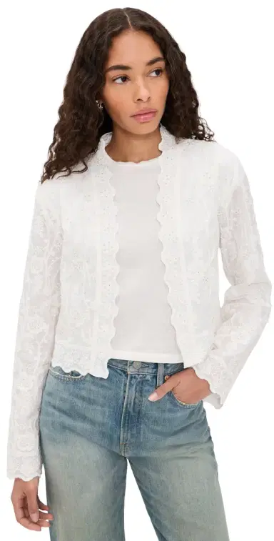 Arianne Elmy Embroidered Jacket White S | Thumbnail 1 Arianne Elmy Embroidered Jacket White S | Thumbnail 1