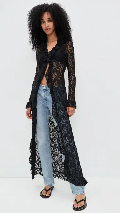 LIONESS Long Nights Maxi Dress Noir | Thumbnail 2 LIONESS Long Nights Maxi Dress Noir | Thumbnail 2