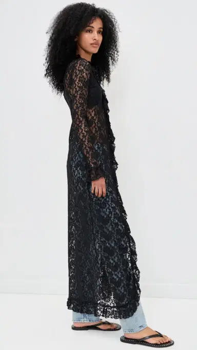 LIONESS Long Nights Maxi Dress Noir | Thumbnail 4 LIONESS Long Nights Maxi Dress Noir | Thumbnail 4