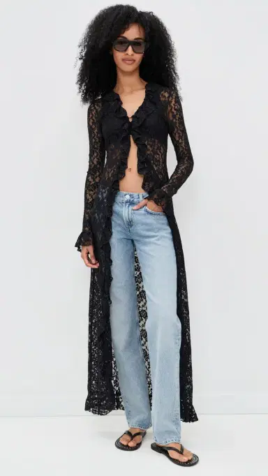LIONESS Long Nights Maxi Dress Noir | Thumbnail 5 LIONESS Long Nights Maxi Dress Noir | Thumbnail 5