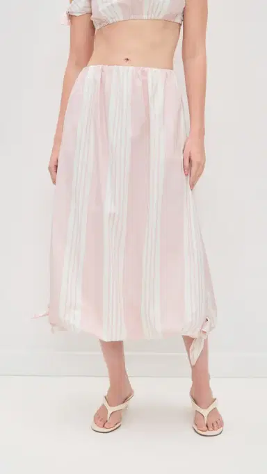 POSSE Rosie Bubble Skirt Pink tripe | Thumbnail 2