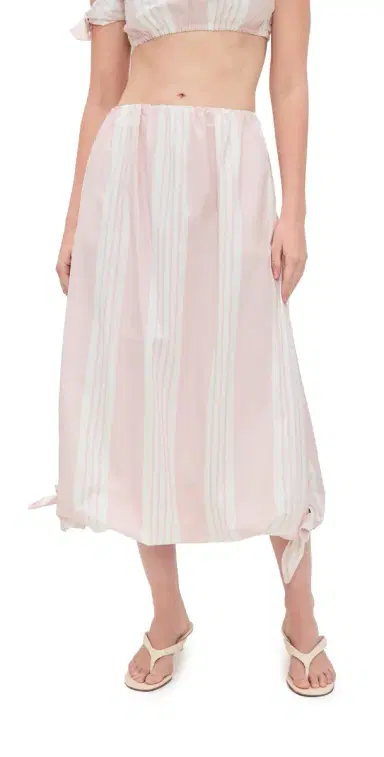 POSSE Rosie Bubble Skirt Pink tripe | Thumbnail 1