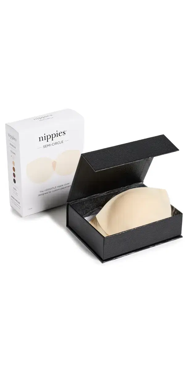 Bristols 6 Nippies Semicircle Nipple Covers Creme One Size