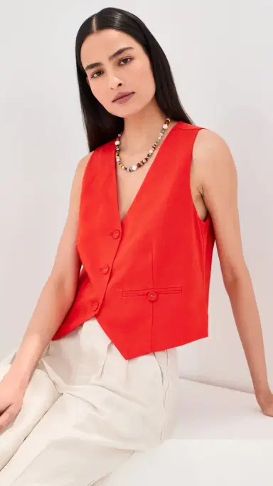 LE BOP Simone Vest Clam Bake | Thumbnail 2 LE BOP Simone Vest Clam Bake | Thumbnail 2