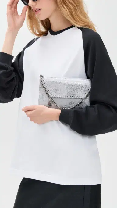 Stella McCartney Falabella Metallic Wallet Crossbody Bag Silver One Size | Thumbnail 3 Stella McCartney Falabella Metallic Wallet Crossbody Bag Silver One Size | Thumbnail 3