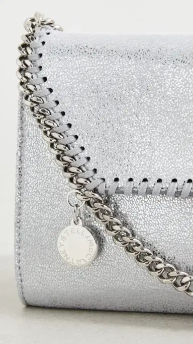 Stella McCartney Falabella Metallic Wallet Crossbody Bag Silver One Size | Thumbnail 5 Stella McCartney Falabella Metallic Wallet Crossbody Bag Silver One Size | Thumbnail 5