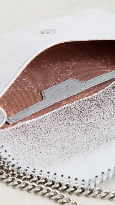 Stella McCartney Falabella Metallic Wallet Crossbody Bag Silver One Size | Thumbnail 6 Stella McCartney Falabella Metallic Wallet Crossbody Bag Silver One Size | Thumbnail 6