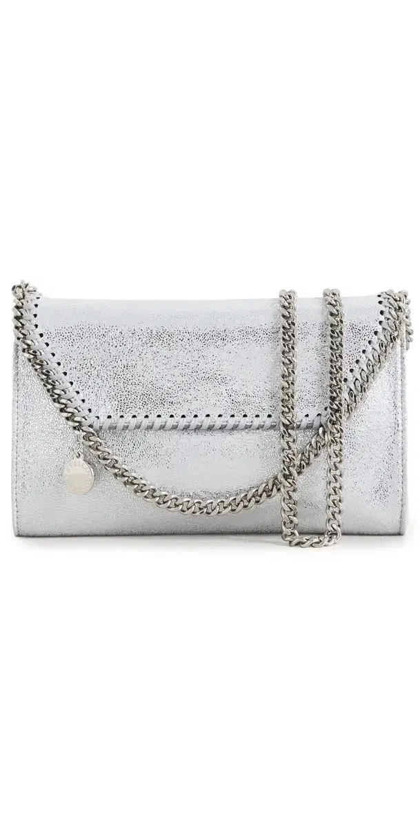 Falabella Metallic Wallet Crossbody Bag Silver One Size