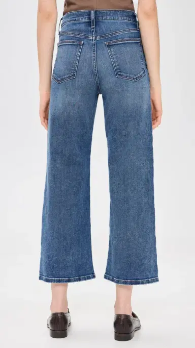 Madewell The Wide-Leg Crop Super Stretch Denim Jean in Oneida Wash Oneida Wash | Thumbnail 3 Madewell The Wide-Leg Crop Super Stretch Denim Jean in Oneida Wash Oneida Wash | Thumbnail 3